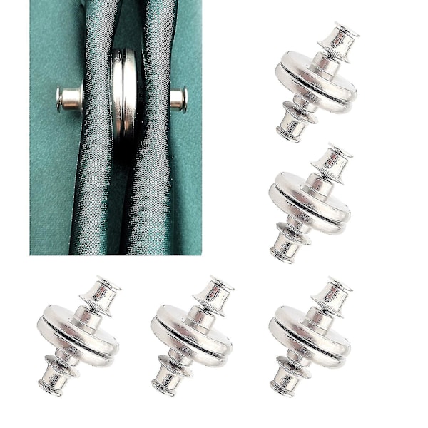 Gardinstangmagneter Lukkesett - 10 stk Magnetiske Vekter Holdbacks for å Forhindre Lyslekkasje 10 stk 20mm