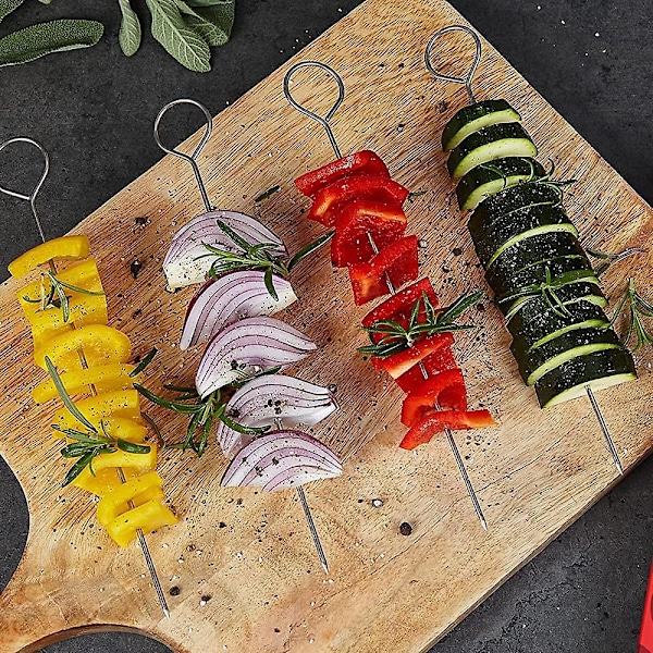 20 cm førsteklasses spyd i rustfritt stål for BBQ og Shashlik - Allsidige metallspyd