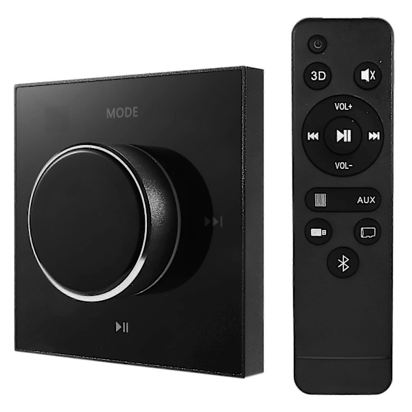 86 Hi-Fi Smart Väggmonterad Stereo Bakgrundsmusik Kontroller Svart