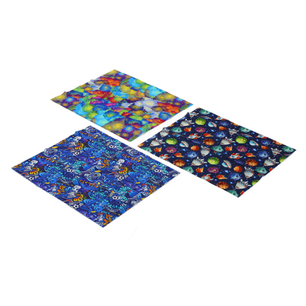 Sytyg Mjuk hudvänlig Andas print Quiltduk för DIY Craft Bag Kläder Typ 3