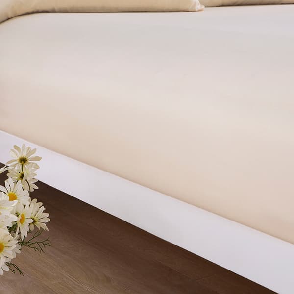 Dammtätt borstat mikrofiberlakan Gult 180*200+30cm