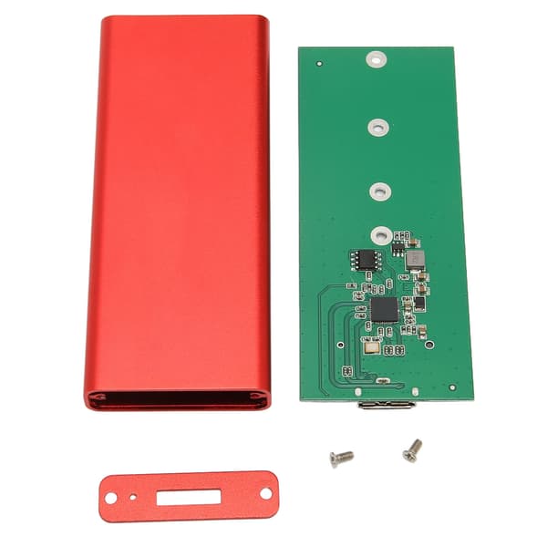 MSATA till USB 3.0 SSD-kapslingsadapter 6 Gbps Slim Design Bra värmeavledning Röd SSD-kapslingsomvandlarfodral för PC