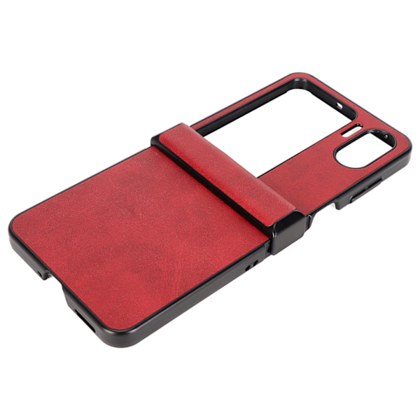 Fodral för Oppo Find N2 Flip i syntetiskt läder, ultratunt, stöttåligt telefonskydd för Oppo Find N2 Flip, rött