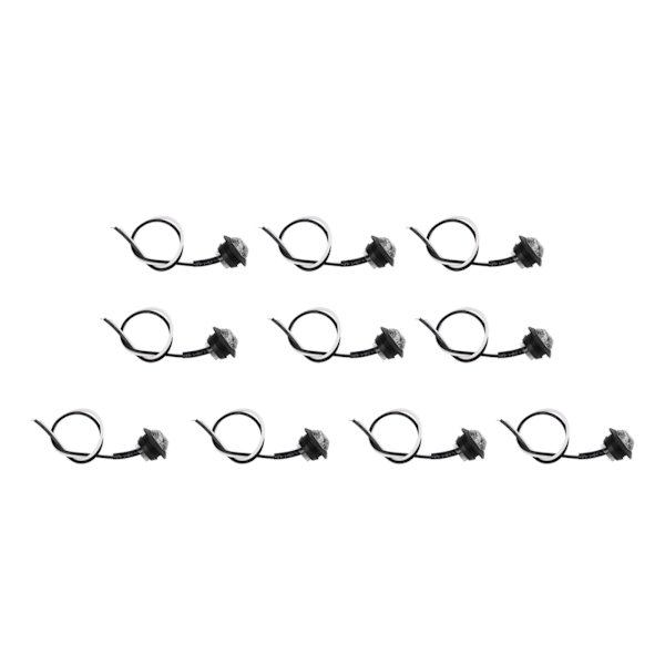10 stk sidemarkerlys 3LED IP68 vanntett rund klarering indikator baklys universal for lastebil bil RV hvitt lys