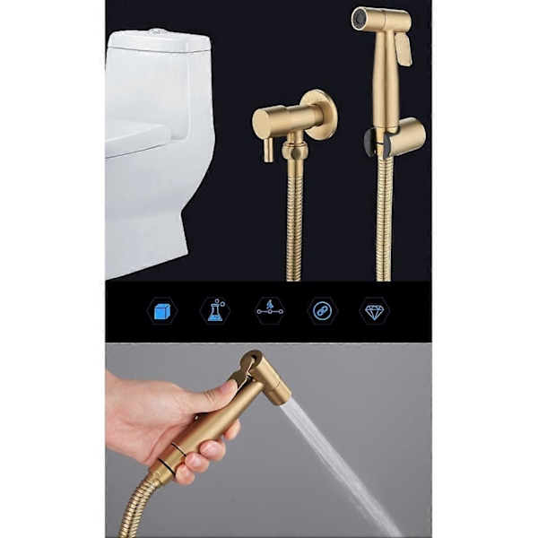 Badeværelse Toilet Bidet Armatur Sæt Vægmonteret Bidet Sprøjte Brusebad