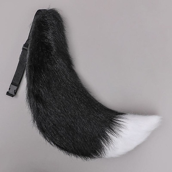 Anime Plyschvarg Räv Katt Svans och 2 Klämmor Öron Halloween Cosplay Tillbehör Set