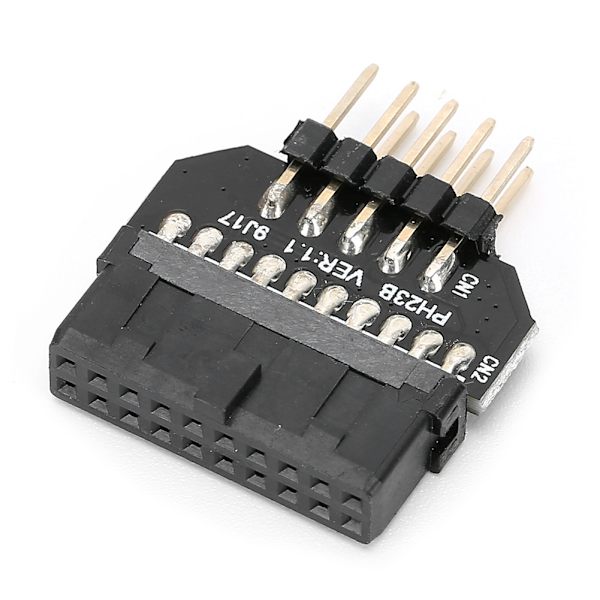 Frontpanel Stikforbindelse Bundkort Adapter Plastikskal USB3.0 19-Pin til USB2.0 9-Pin (PH23B)