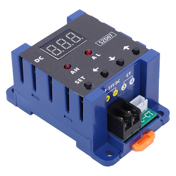 DC Digital Amperemeter Strømsensor Bryter Overgrense Alarm Overbelastningsbeskyttelse SZD07 DC8‑35V