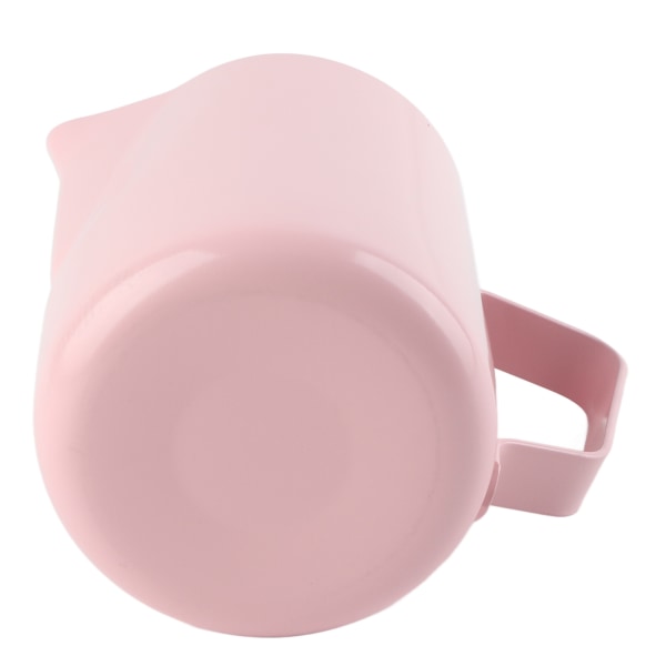 Husholdnings kaffe i rustfritt stål med skummende kannekopp Latte Art Kaffetilbehør 600 ml Rosa