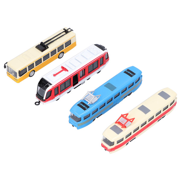 Højhastighedstog Bus Model PullBack Køretøjssamling Model Legetøj til Børn (En Gruppe)