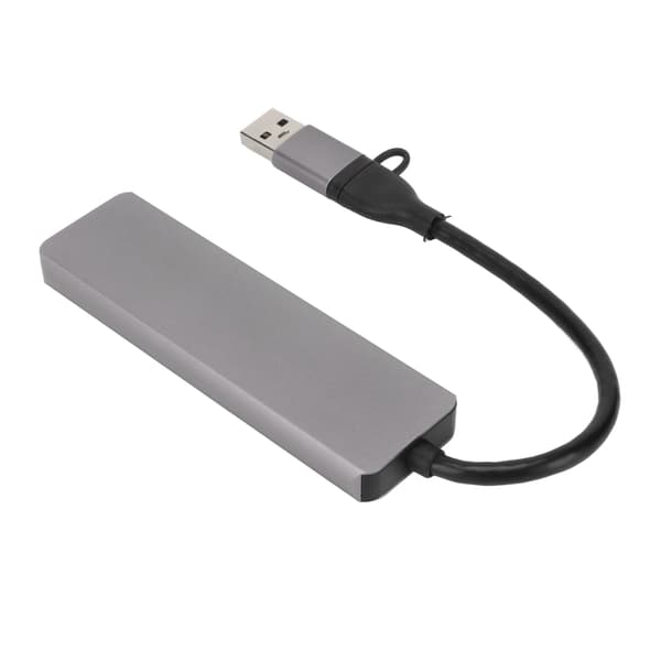 USB C-hub 6 i 1 USB3.0 3xUSB-portar 5 Gbps överföring Avancerad chipset Bärbar dockningsstation för hemkontor resor