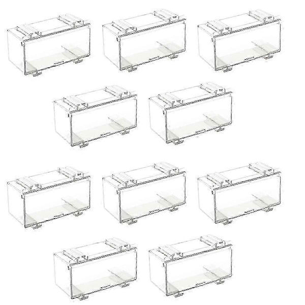 10 stk. Klar Akryl Display Case til Bilform, Hjul Bilmodel Display Case Skala Hjul Display Case A