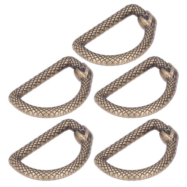 5 stk D-ringer sinklegering solid slitesterk multifunksjonell bred applikasjon metall D-ringer for veske ryggsekk belte bronse