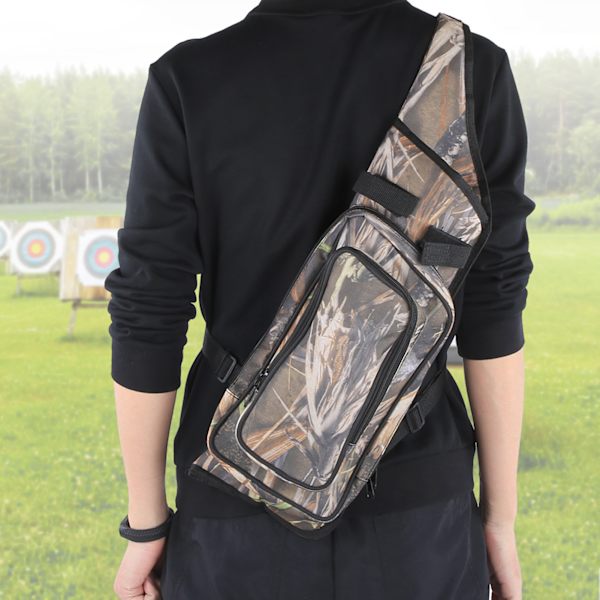 Reed Camouflage Outdoor Portable Messenger Archery Quiver Bag Arrow Bow Holder Pocka för jakt