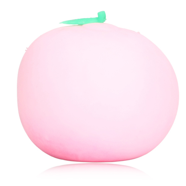 Fersken Klemme Ball Elastisk Lindre Angst Frukt Stress Ball Leker for Kvinner Menn Barn Rosa