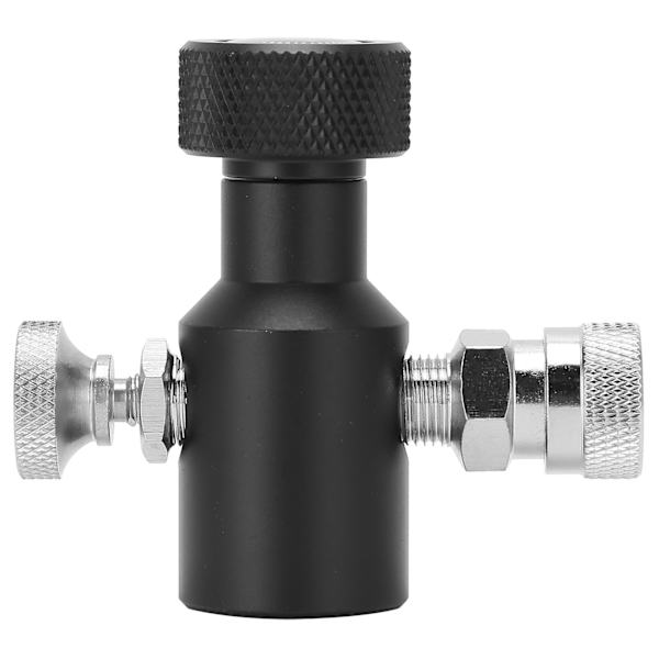 G1/2-14 CO2-påfyldningsadapter-stik, sort sodavand ASA-udløserventil med 8 mm hun-hurtigstik