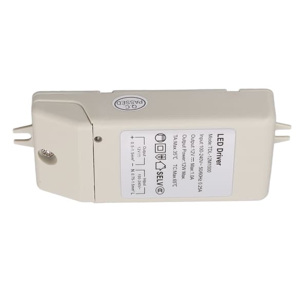 12W DC 12V 1A LED-driver LED konstantstrømdrift strømforsyning for LED-stripe lys AC 100‑240V TDL 12M1000