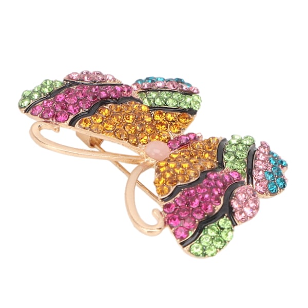 Rhinestone Butterfly Brosch Retro Säkerhet Färgglad Butterfly Crystal Brosch Pin Dekoration Present för kvinnor Flickor