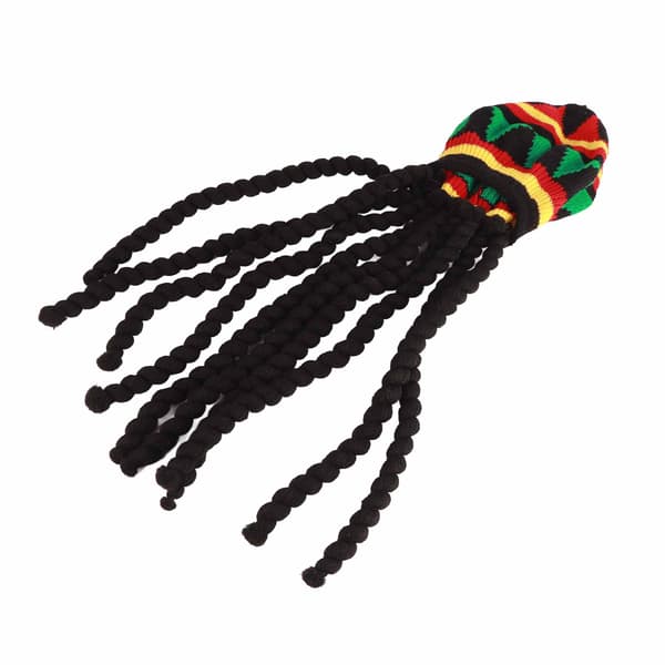 Dreadlocks Perukmössa Andningsbar Stickad Baskermössa med Lång Svart Dreadlocks Peruk för Sommar Vinter Halloweenfest