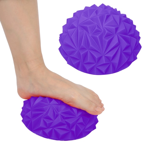 PVC-boll stressavlastande yogamassager halvcirkel fotmassagebollar muskelavslappning lila