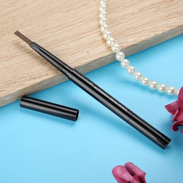 Øjenbryn Pen Vandtæt Øjenbryn Pencil Trekantet spids med børste Makeup Kosmetisk kaffe