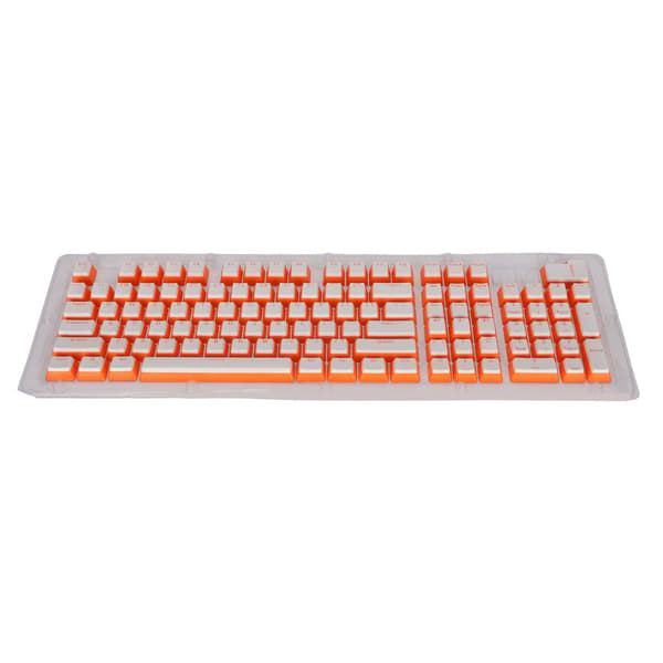 Tangentbordsknappar 110 tangenter FOS Step Slitstark OEM-höjd Ergonomisk design Datortillbehör Vit Orange Röda tecken