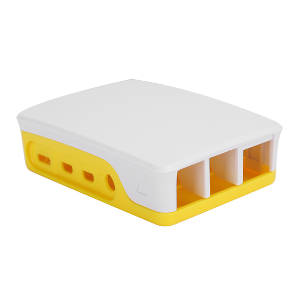 ABS-fodral, gulvit, passar för Raspberry Pi 4B skyddsfodral