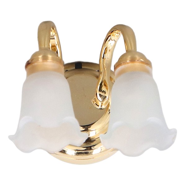 Dockhusbordslampa Tulpan Design Batteridriven Robust Metall Plast Dockhus Miniatyrlampa för 1:12 Skala Dekoration
