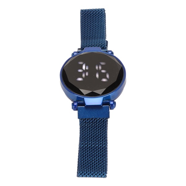 Naisten LED- watch LED-kosketusnäyttö Suuri näyttö Kestävä metalliseos Muotisuunnittelu Digitaalinen LED- watch tytöille Naisten Aikuisten Sininen