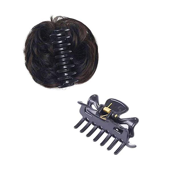 Clip in Messy Bulle Messy Hair Bulle Hår Tie Extension Claw Clip för kvinnor Dam Flickor