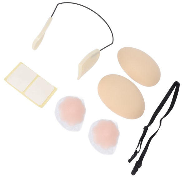 Push Up Frontless BH Kit Cover Rygglös Deep Plunge BH Kit för kvinnor Hudfärg