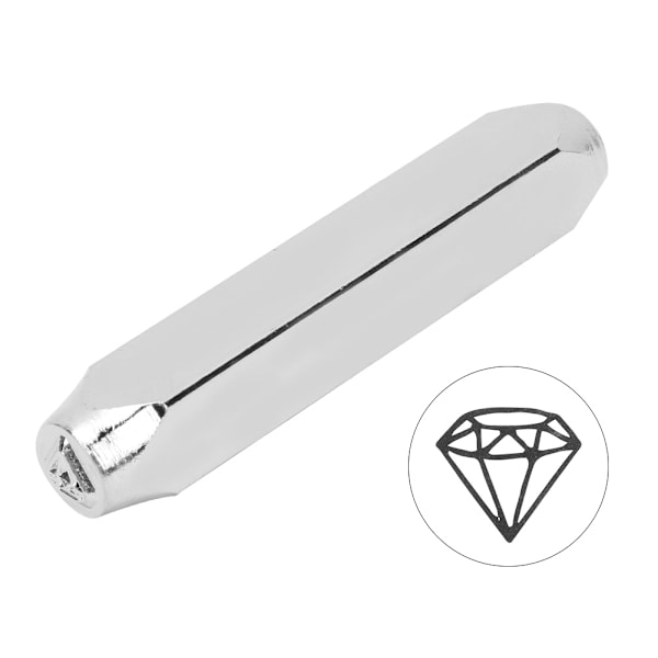 6 mm 1/4 tum kolstål design stämpel stansningsverktyg för DIY läder trä smycken hantverk diamant