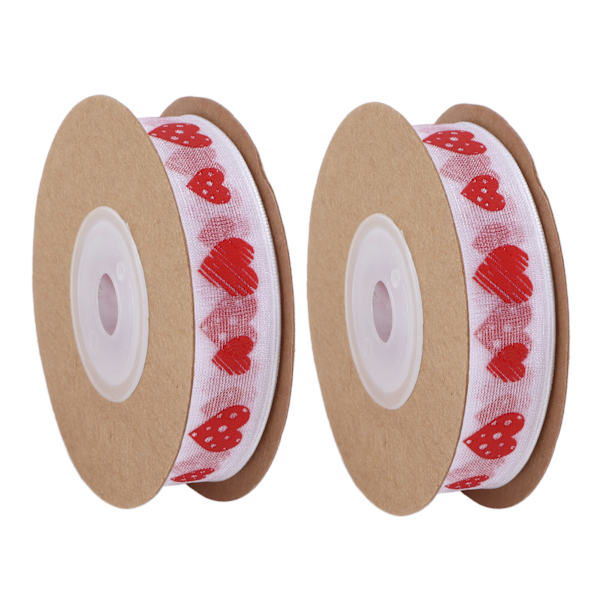 2ST printed band Tvättbart polyester gör-det-själv-hårband utan rynkor Print 1,5 cm
