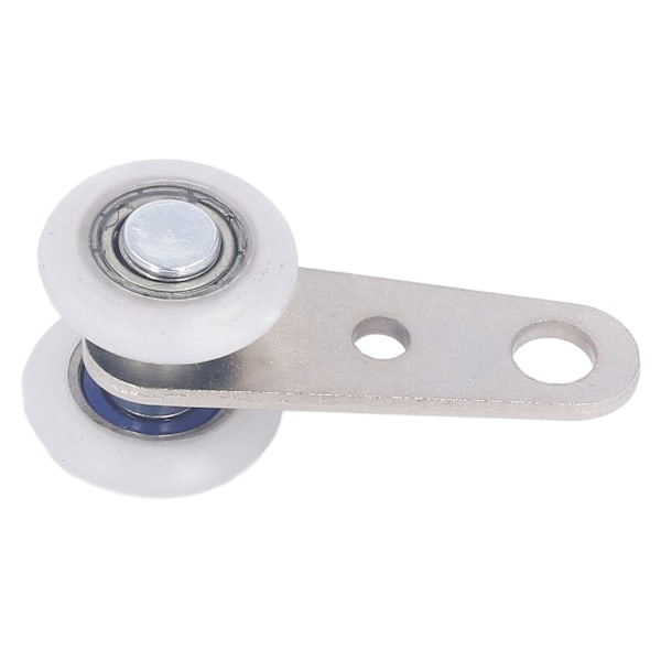 10 stk remskive i rustfritt stål og nylon med 2 nylonhjul 19 mm diameter 44 mm lengde for skyvedør