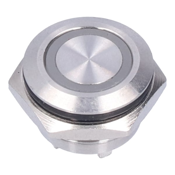 5 kpl Momentary Push Button Switch Metal Auto Reset Ultra Thin Vedenpitävä LED 16mmAC220V Keltainen