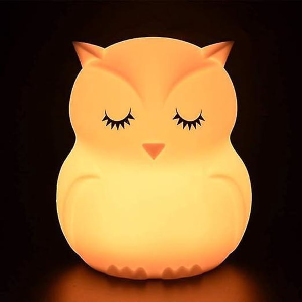 Tekemai Färgglad Nattlampa för Barn, Touch Lampa LED Nattlampa, USB Uppladdningsbar, Silikonlampa, Sänglampa, Stämningsbelysning, Inomhusbelysning