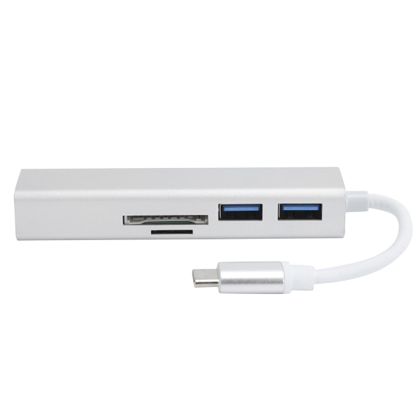 USB3.0-hub med 5 porter og Gigabit Ethernet-adapter - Utvid datamaskinens tilkoblingsmuligheter