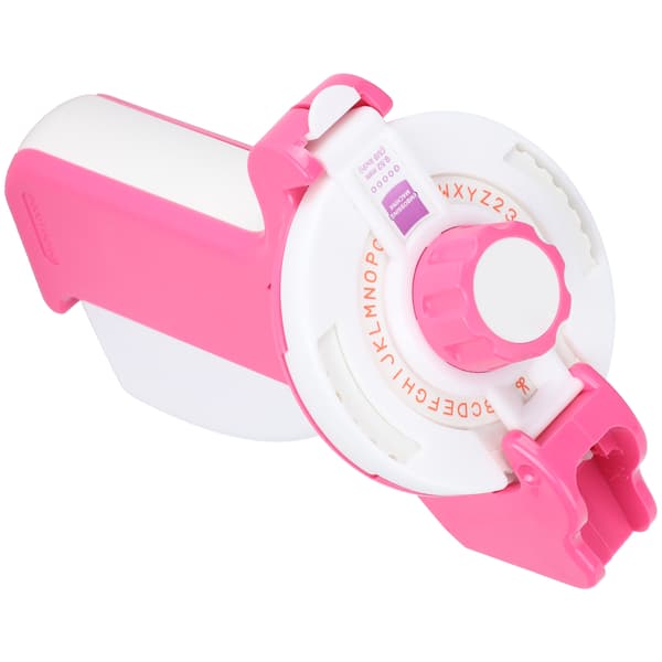 Prægemaskine Mini Manuel Skrivemaskine Båndprinter DIY Projekter Tilbehør Pink