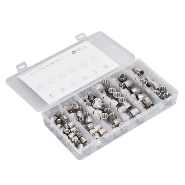 100 stk 304 konisk mutter i rustfritt stål 6 mm 8 mm 10 mm 12 mm 4 typer riflet implosjonskonmutter