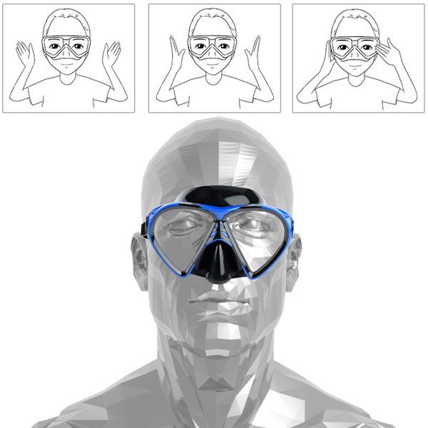 Profesjonelle silikon snorklebriller for menn og kvinner