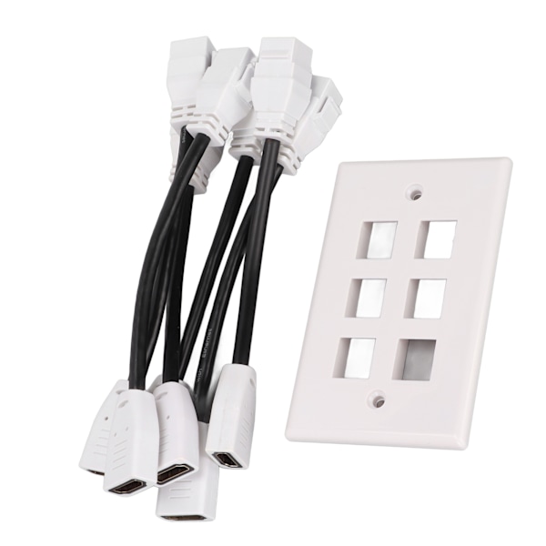 HD Multimedia Interface Veggplate med hun-til-hun HD Multimedia Interface Pigtail-kabel for videosystemer