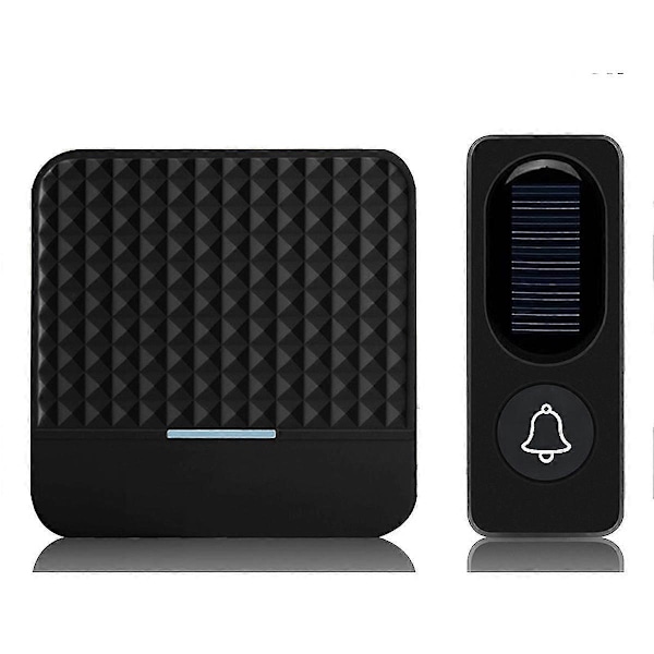 Trådlös Solcellsdörrklocka Ip65 Vattentät 300m Dörrklockor Ringsignal Kit Solenergiladdning Utomhus Dörr Zekai