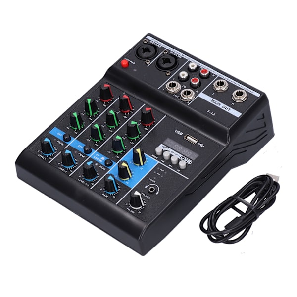 F4A 4-kanavainen live-mikseri matalakohinainen ammattimainen stereo- USB -äänimikseri kotikaraokelavalle KTV