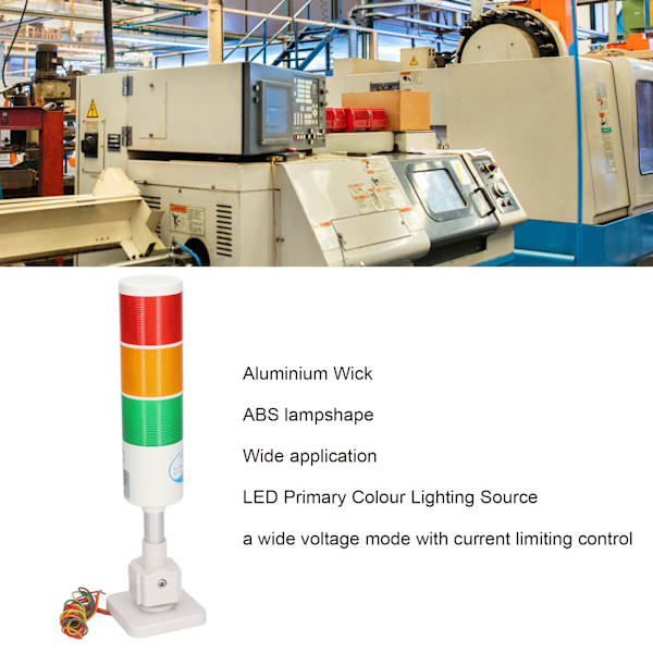 LED-staklysetårne - Industrielle flerlags LED-signaltårn - Stakvarselalarm - Advarselslampe - 12V