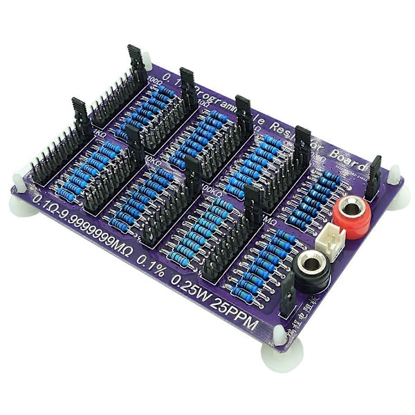 0,1Ω-9,9999999MΩ 0,1% 0,25W 25PPM Programmerbart Modstandskort