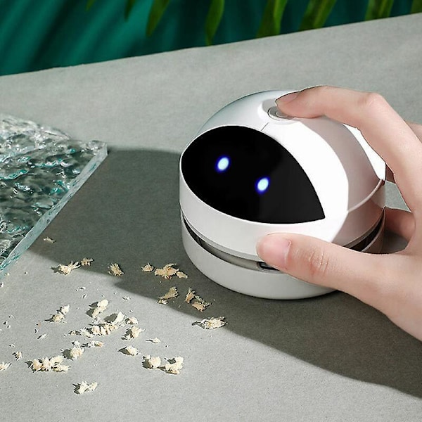 Mini Støvsuger for Skrivebord med USB-lader og Rengjøringsbørste for Kontor og Hjem (Inneholder ikke batteri)