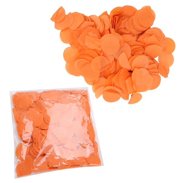 2 poser runde papirkonfetti 2,5 cm fødselsdagsfest festival bryllupsdekoration forsyninger orange
