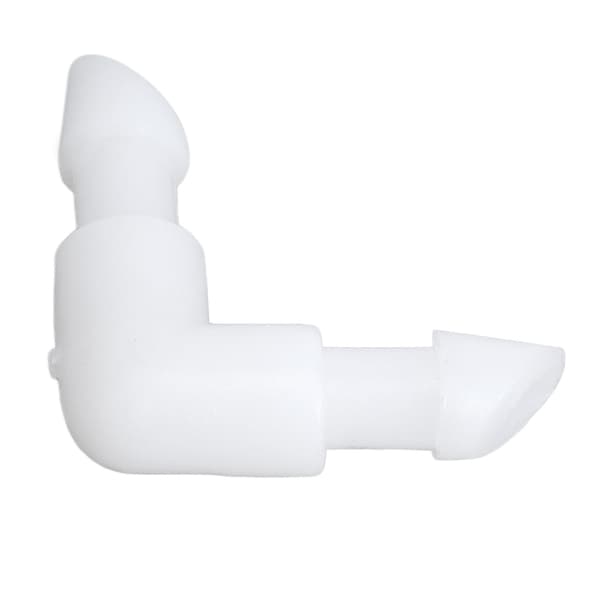 Albue Slangefitting 90 Graders L Formet Barb PE Lige Diameter Rørforbindelse Adapter 4,2 mm / 0,17 tommer