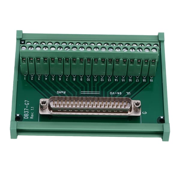 Terminal Board Adapter Connector Module PCB Breakout Lige Han med Shell DC 60V DB37‑G7