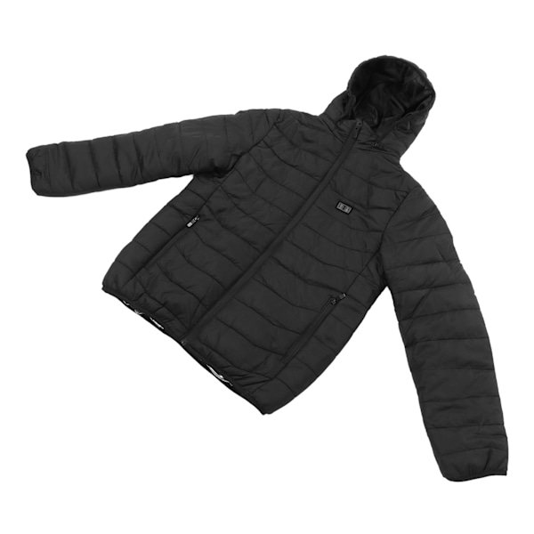 Lämmin huppari, jossa kaksoisohjaus, 3 tehotasoa, 15 vyöhykettä, pestävä sähkötakki, XL-koko